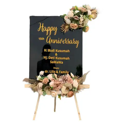 Papan Bunga Akrilik Outdoor Wedding Bekasi