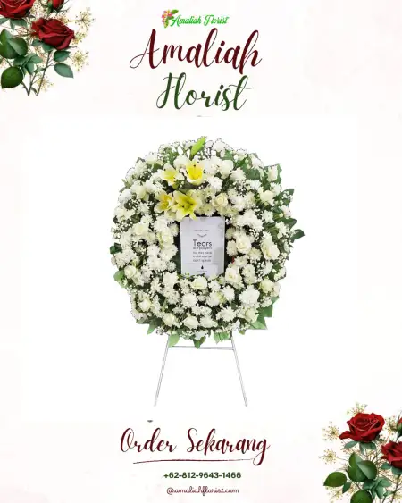 Krans Bunga Duka Outdoor Wedding Bekasi