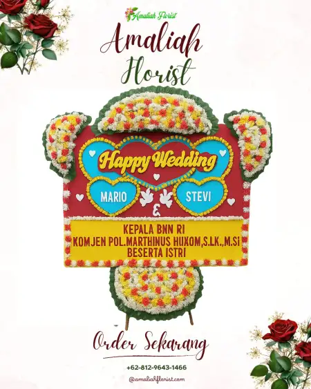 Papan Bunga Pernikahan Outdoor Wedding Bekasi